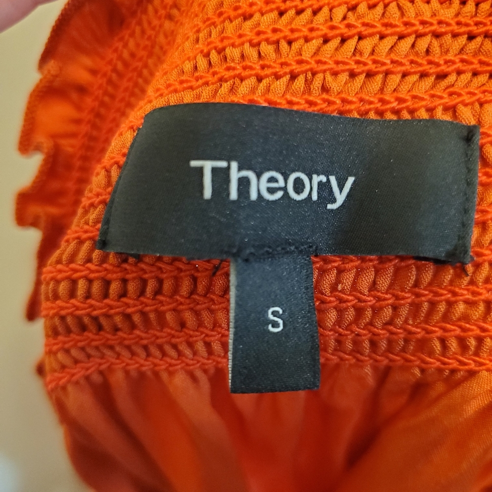 Theory Off The Shoulder Top Color: Rust Orange Si… - image 5